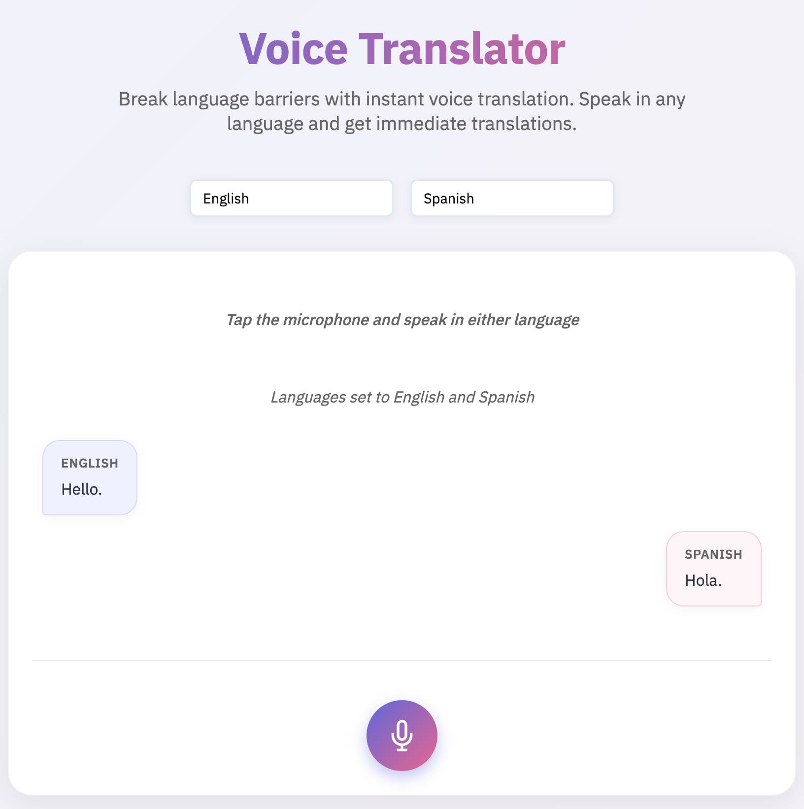 Voice Translator